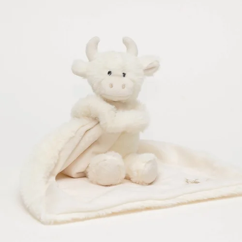 Cream Highland Cow Soother - Personalised Gift