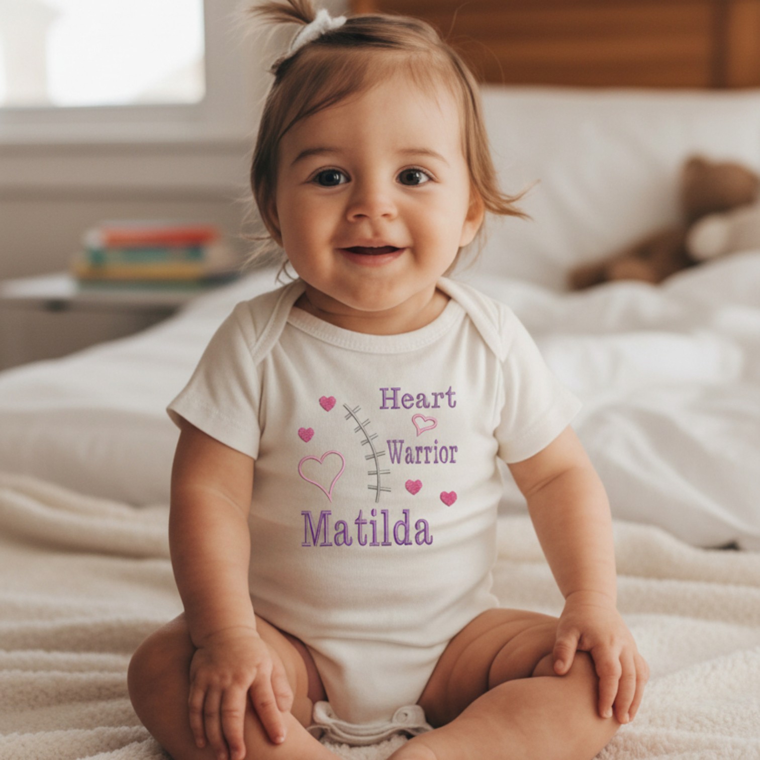 Girl Heart Warrior Baby Vest
