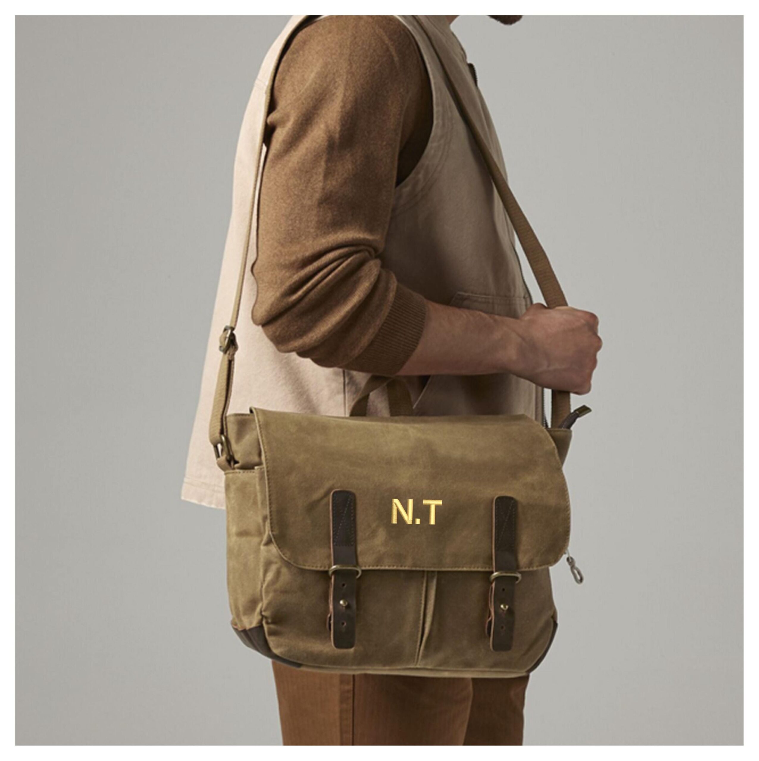Waxed Canvas Messenger Bag