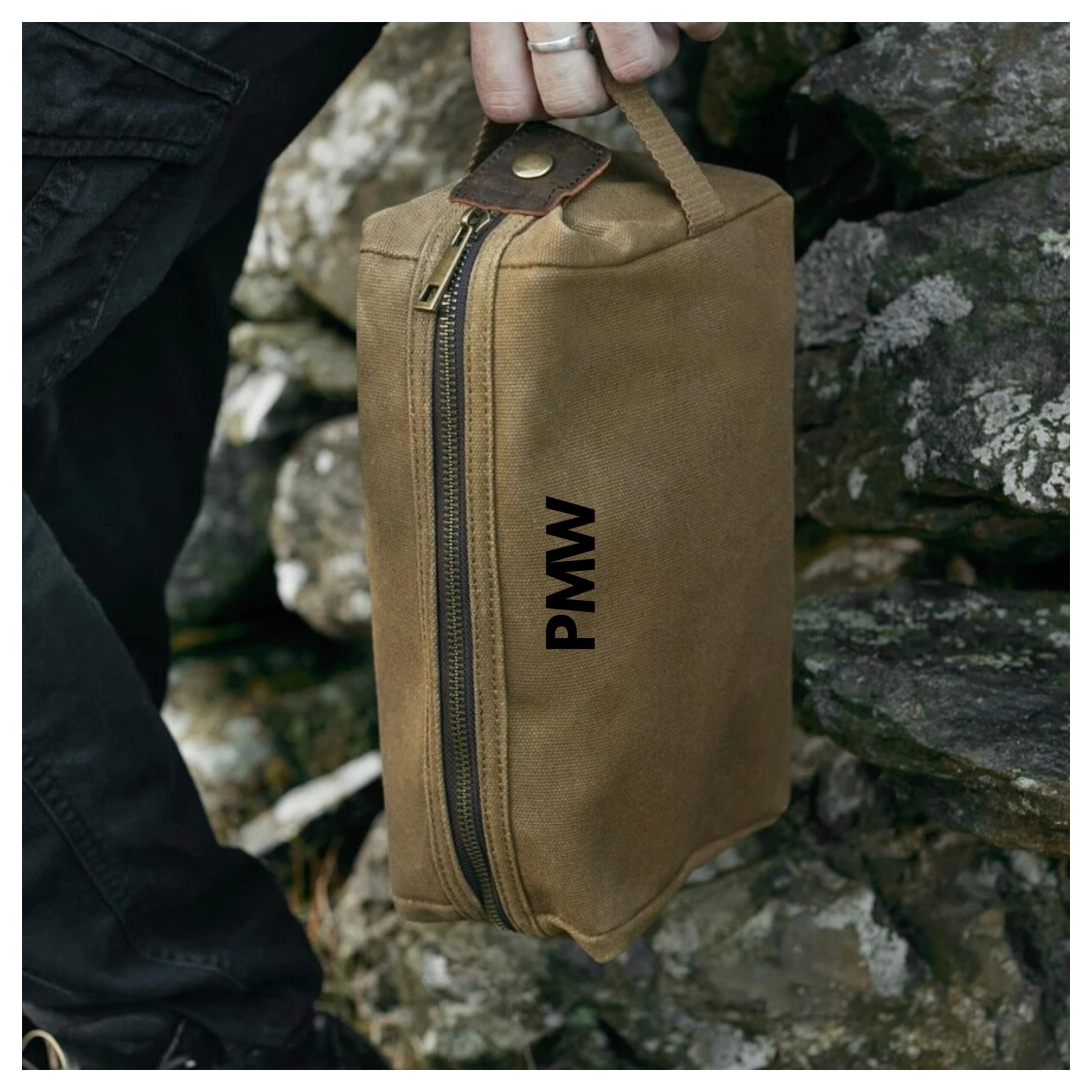 Waxed Canvas Wash Bag
