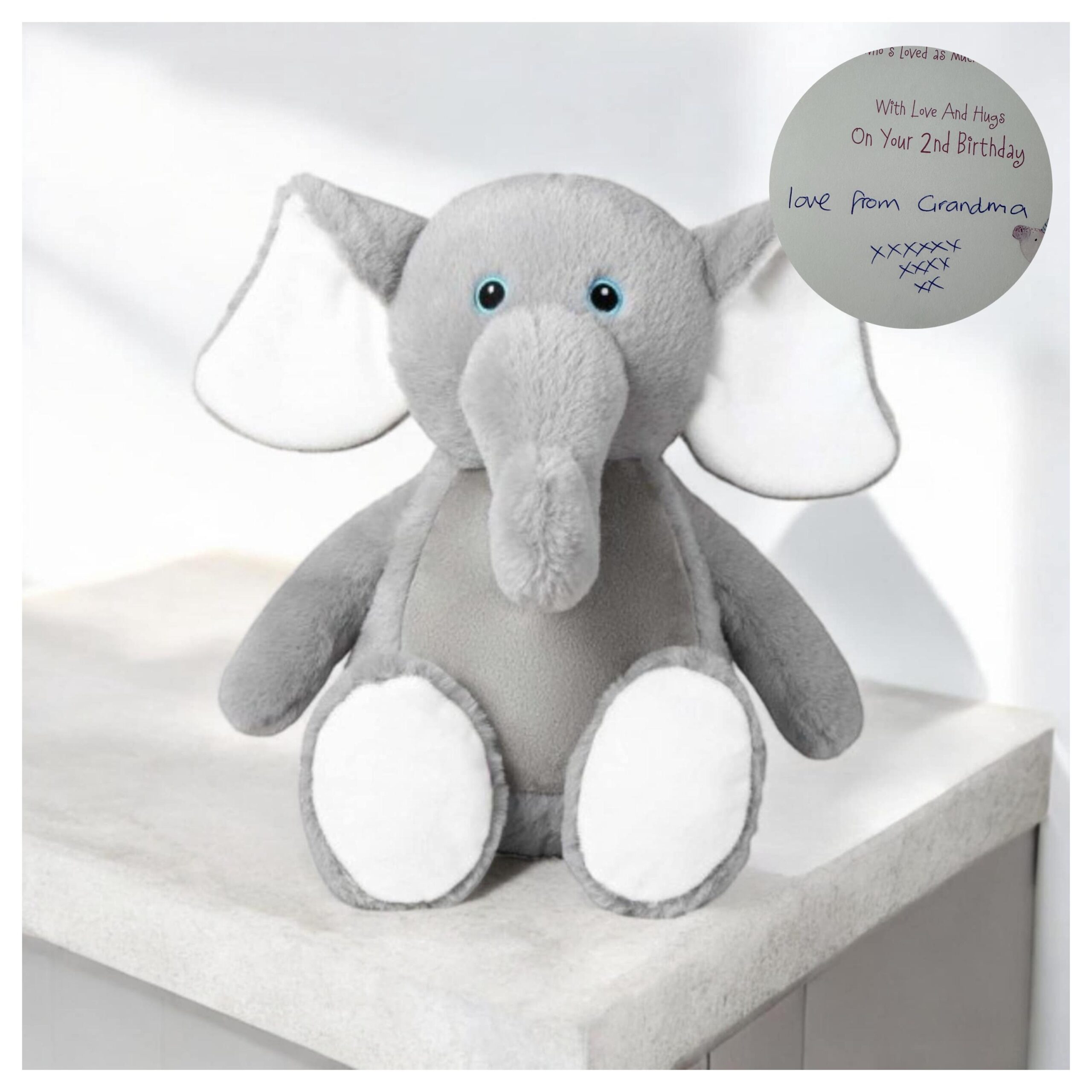 Personalised Embroidered Handwriting Memorial Bear Gift Image