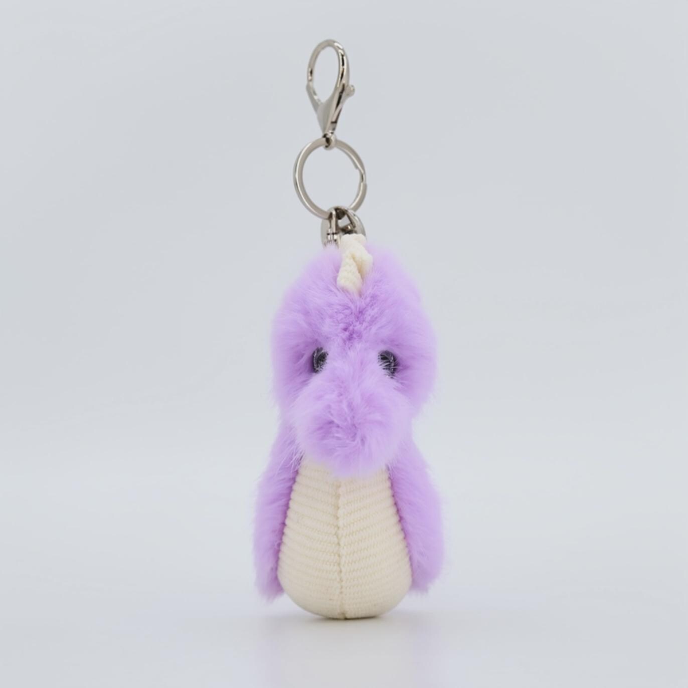 Personalised Purple Seahorse Plush Keyring 12cm – Cute Lilac Bag Charm, Optional Engraved Name Tag, Ocean Animal Gift - Image 5