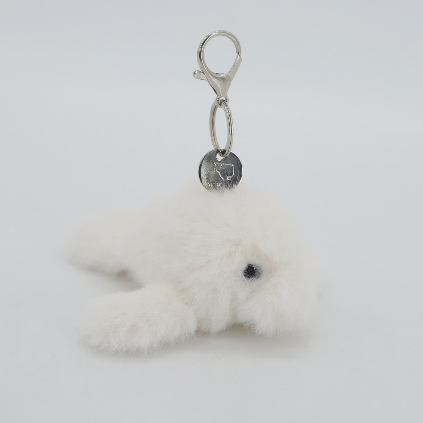 Personalised Manatee Plush Keyring 12cm, Cute Cream Sea Cow Bag Charm, Optional Laser Engraved Name or Message Tag, Ocean Animal Gift - Image 3